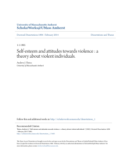 Self-esteem and attitudes towards violence : a theory about violent