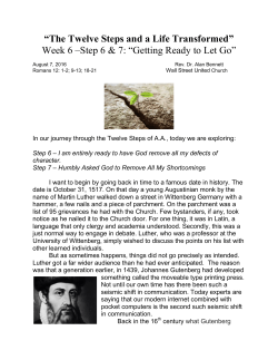 The Twelve Steps and a Life Transformed