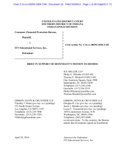 UNITED STATES DISTRICT COURT SOUTHERN DISTRICT OF