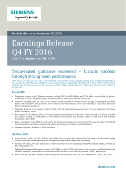 Earnings Release Q4 FY 2016: Twice