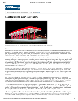 Sheetz puts the gas in gastronomy