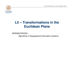 L5 &ndash; Transformations in the Euclidean Plane
