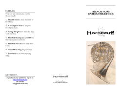 french horn care instructions