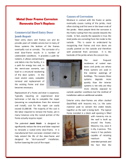 Metal Door Frame Corrosion Renovate Don`t Replace