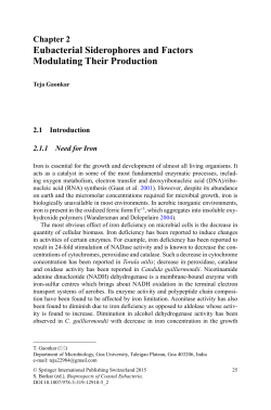 Eubacterial Siderophores and Factors Modulating Their Production