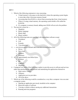 SET 3 1. Which of the following statements is true concerning a
