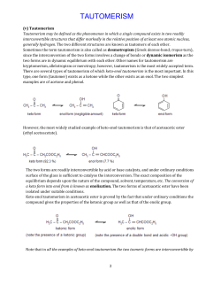 TAUTOMERISM