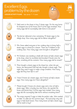 Excellent Eggs problems by the dozen