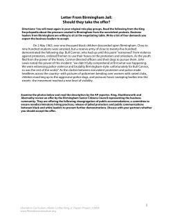Should they take the offer - The Martin Luther King, Jr., Research