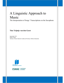 A Linguistic Approach to Music