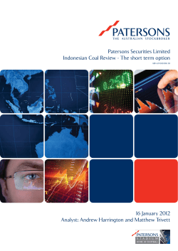 Indonesian Coal Review January 2012
