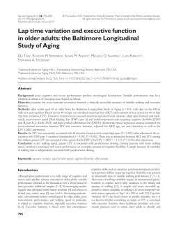 Lap time variation and executive function in older