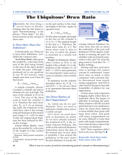 The Ubiquitous1 Draw Ratio