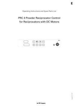 PRC 3 Powder Reciprocator Control for