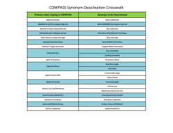 COMPASS Synonym Deactivation Crosswalk