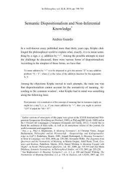 Semantic Dispositionalism and Non