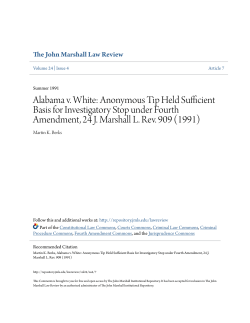 Alabama v. White - The John Marshall Institutional Repository