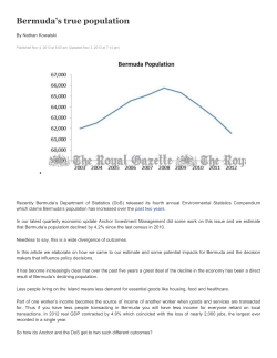 Bermuda`s true population - Anchor Investment Management