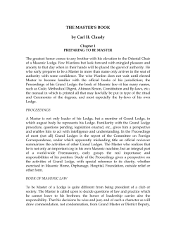 The Master`s Book - Grand Lodge of Iowa