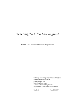 Teaching To Kill a Mockingbird