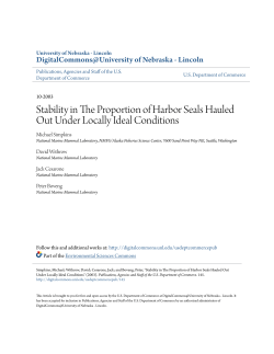 Stability in The Proportion of Harbor Seals Hauled Out Under