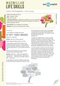 time management - Onestopenglish