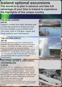 Iceland optional excursions