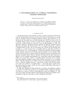 A counterexample to a result concerning closure operators