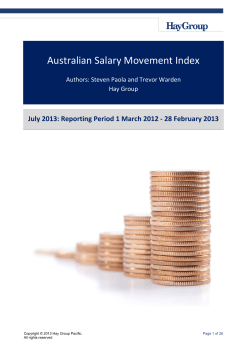 Australian Salary Movement Index