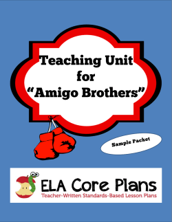 Amigo Brothers - ELACorePlans.com