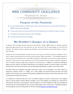 Playbook for Action - My Brother`s Keeper Community Challenge