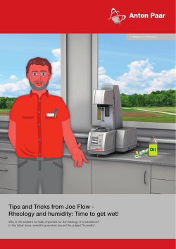 Rheology and humidity