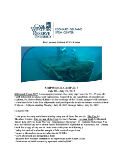 2017 Shipwreck Camp Application