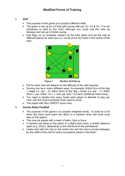 Modified Forms of Training