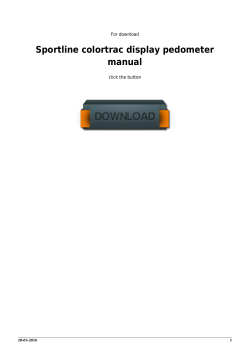 Sportline colortrac display pedometer manual