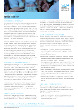 fact sheet fluids in sport