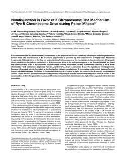 Nondisjunction in Favor of a Chromosome: The