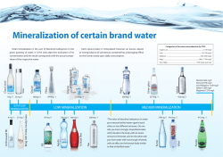 Mineralization of certain brand water