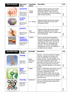 Plate Tectonics App name / Specialist Maps