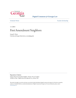 First Amendment Neighbors - Digital Commons @ Georgia Law
