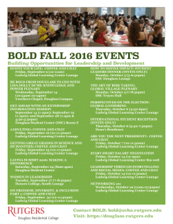 Fall 2016 Calendar - Douglass Residential College
