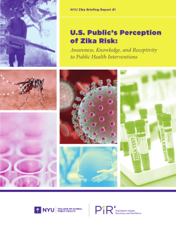 US Public`s Perception of Zika Risk