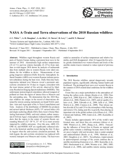 NASA A-Train and Terra observations of the 2010 Russian wildfires