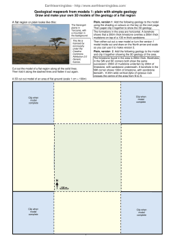 Geological mapwork from models 1: plain with simple geology