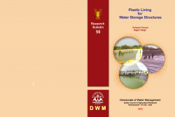 Plastic Lining for Water Storage Structures