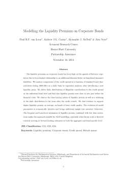 Modelling the Liquidity Premium on Corporate Bonds