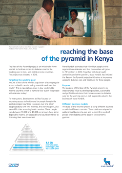reaching the base of the pyramid in Kenya