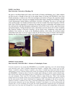BADEA Ana-Maria Host University: University of Reading, UK My