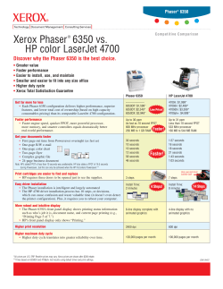 Xerox Phaser® 6350 vs. HP color LaserJet 4700
