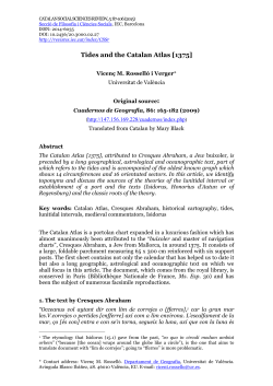 Tides and the Catalan Atlas [1375]